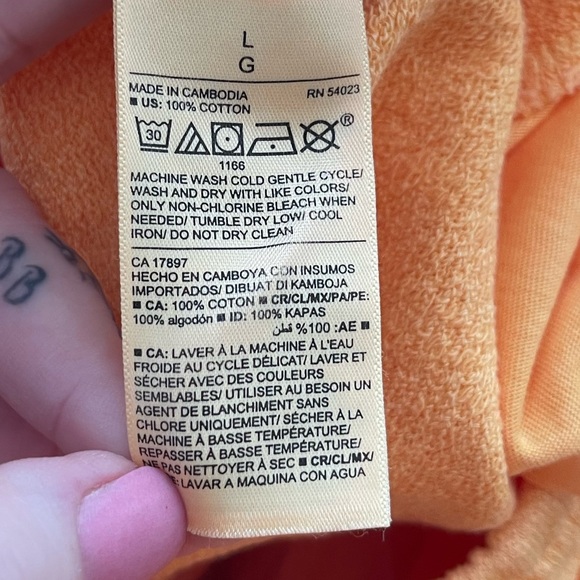 NWT Old Navy bright yellow terry cotton high rise shorts with 2 pockets - Picture 8 of 9